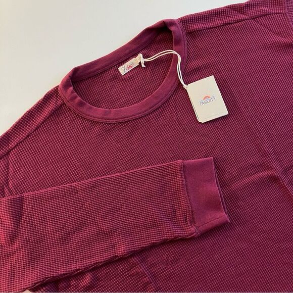 Faherty Oversized Waffle Crew - Picture 1 of 10